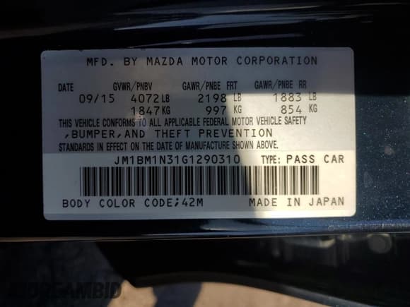 ✅ 2016 Mazda 3 S Grand Touring • VIN: JM1BM1N31G1290310 • Lot: 80760585. Listed on Copart with 58,467 mi. Free auction sales archive from the USA and detailed vehicle history report at DreamBid. Image 13.