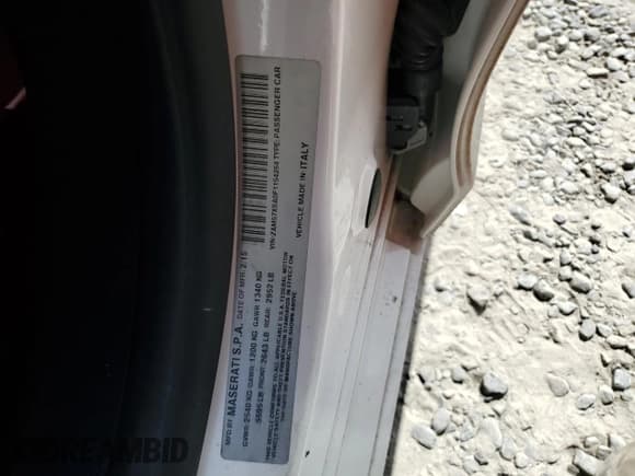 ✅ 2015 Maserati Ghibli • VIN: ZAM57XSA0F1154254 • Lot: 60898963. Listed on Copart with 78,031 mi. Free auction sales archive from the USA and detailed vehicle history report at DreamBid. Image 12.