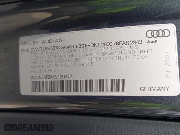 ✅ 2019 Audi A7 Prestige • VIN: WAUV2AF24KN120272 • Lot: 42032396. Wystawiony na IAAI z przebiegiem 53 015 mil. Bezpłatny archiwum sprzedaży aukcyjnych z USA i szczegółowy raport historii pojazdu na DreamBid. Zdjęcie 9.