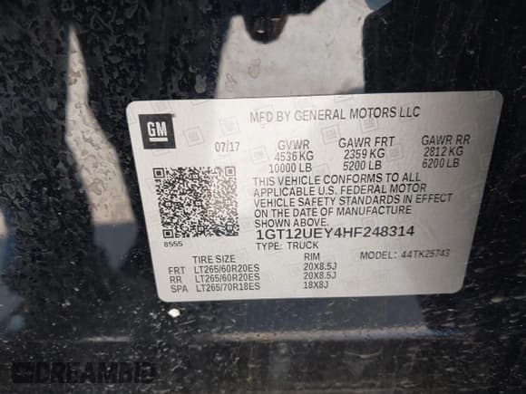 ✅ 2017 GMC Sierra 2500HD Denali • VIN: 1GT12UEY4HF248314 • Лот: 42013534. Опубликован ранее на IAAI с пробегом 236 218 миль. Бесплатный доступ к архиву аукционных продаж из США и подробный отчёт об истории автомобиля на DreamBid. Изображение 9.