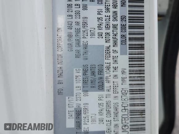 ✅ 2017 Mazda CX-5 Grand Touring • VIN: JM3KFBDL9H0187491 • Lot: 69426975. Wystawiony na Copart z przebiegiem 120 756 mil. Bezpłatny archiwum sprzedaży aukcyjnych z USA i szczegółowy raport historii pojazdu na DreamBid. Zdjęcie 13.