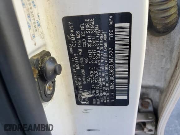 2014 Hyundai Tucson SE z VIN KM8JUCAG8EU847222, wystawiony jako Copart lot #67950664 z przebiegiem 146 275 mil mil oraz Szkoda całkowita • Salvage title. Historia ofert i sprzedaży dostępna na DreamBid. Obrazek 16.