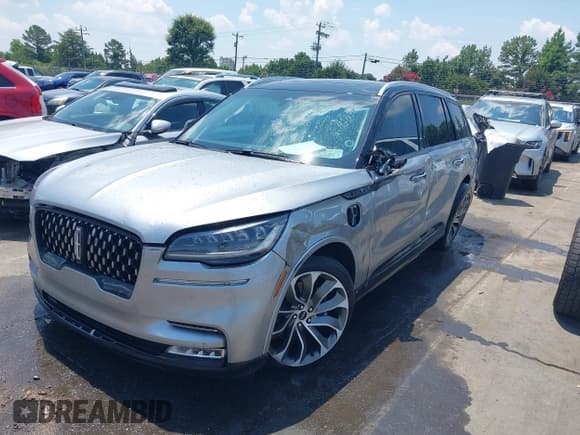 ✅ 2021 Lincoln Aviator Grand Touring • VIN: 5LMYJ8XY2MNL01168 • Лот: 42671688. Опубликован ранее на IAAI с пробегом 38 266 миль. Бесплатный доступ к архиву аукционных продаж из США и подробный отчёт об истории автомобиля на DreamBid. Изображение 2.