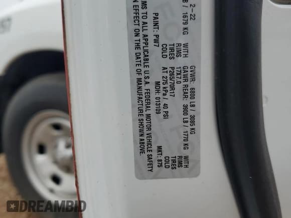 ✅ 2022 Ram 1500 Tradesman • VIN: 1C6RR6ST6NS154450 • Lot: 85742264. Listed on Copart with 85,555 mi. Free auction sales archive from the USA and detailed vehicle history report at DreamBid. Image 12.