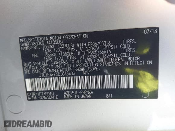 ✅ 2013 Scion xB • VIN: JTLZE4FE5DJ043403 • Lot: 43464526. Listed on IAAI with 194,913 mi. Free auction sales archive from the USA and detailed vehicle history report at DreamBid. Image 9.