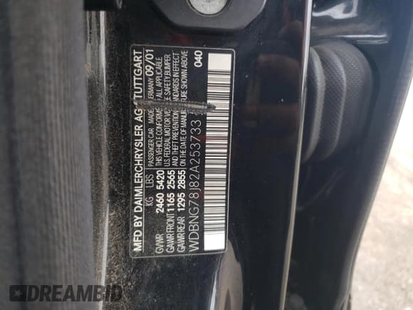 ✅ 2002 Mercedes-Benz S 600 • VIN: WDBNG78J82A253733 • Lot: 66176834. Wystawiony na Copart z przebiegiem 9 151 mil. Bezpłatny archiwum sprzedaży aukcyjnych z USA i szczegółowy raport historii pojazdu na DreamBid. Zdjęcie 12.