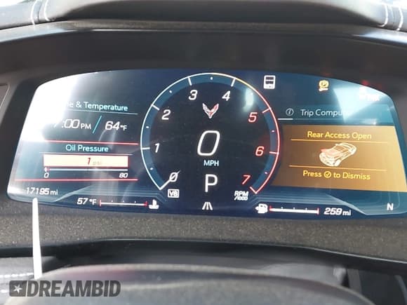 ✅ 2023 Chevrolet Corvette 2LT • VIN: 1G1YB2D46P5100292 • Lot: 43596131. Wystawiony na IAAI z przebiegiem 17 195 mil. Bezpłatny archiwum sprzedaży aukcyjnych z USA i szczegółowy raport historii pojazdu na DreamBid. Zdjęcie 15.