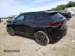 2023 Chevrolet Blazer RS with VIN 3GNKBKRS0PS104257, listed as a Copart auction lot 71317585 with 40,734 mi miles and Salvage title. Bid and sale history available at DreamBid. Image 2.