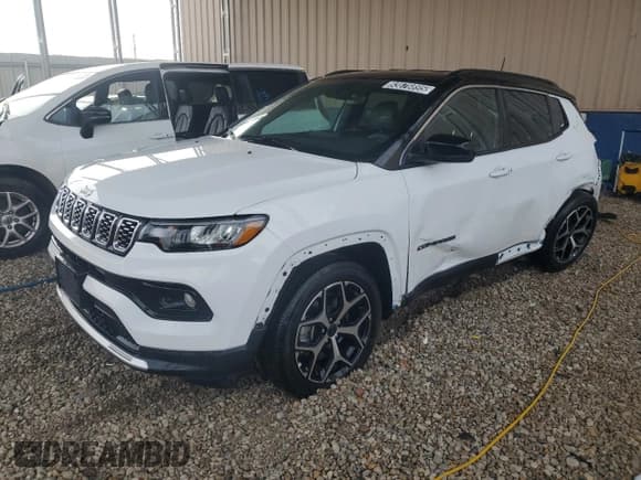✅ 2025 Jeep Compass Limited • VIN: 3C4NJDCN9ST584454 • Лот: 93676895. Опубликован ранее на Copart с пробегом 16 450 миль. Бесплатный доступ к архиву аукционных продаж из США и подробный отчёт об истории автомобиля на DreamBid. Изображение 1.