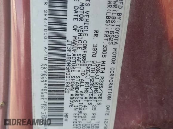 ✅ 1991 Toyota Land Cruiser • VIN: JT3FJ80W5M0018420 • Lot: 72574004. Listed on Copart with 224,735 mi. Free auction sales archive from the USA and detailed vehicle history report at DreamBid. Image 14.