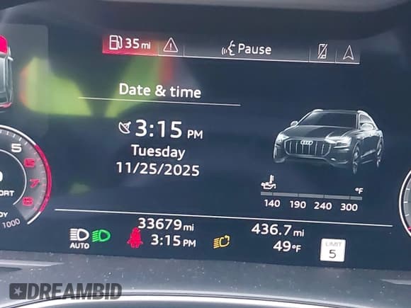 ✅ 2023 Audi Q8 Prestige • VIN: WA1FVBF13PD019369 • Lot: 43783365. Listed on IAAI with 33,679 mi. Free auction sales archive from the USA and detailed vehicle history report at DreamBid. Image 16.