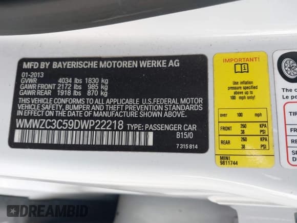 ✅ 2013 MINI Countryman S • VIN: WMWZC3C59DWP22218 • Лот: 43192980. Опубликован ранее на IAAI с пробегом 92 081 миль. Бесплатный доступ к архиву аукционных продаж из США и подробный отчёт об истории автомобиля на DreamBid. Изображение 9.