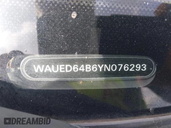 ✅ 2000 Audi A6 • VIN: WAUED64B6YN076293 • Лот: 43263518. Опубликован ранее на IAAI с пробегом 107 970 миль. Бесплатный доступ к архиву аукционных продаж из США и подробный отчёт об истории автомобиля на DreamBid. Изображение 9.