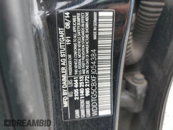 ✅ 2015 Mercedes-Benz GLA 45 AMG • VIN: WDDTG5CBXFJ054384 • Lot: 54225655. Listed on Copart with 108,729 mi. Free auction sales archive from the USA and detailed vehicle history report at DreamBid. Image 12.