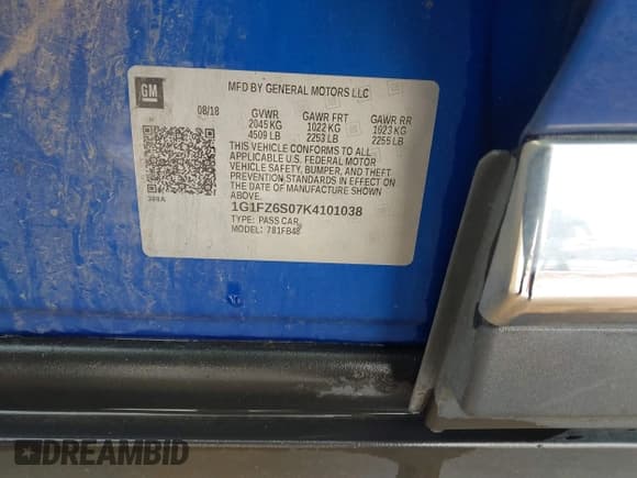 ✅ 2019 Chevrolet Bolt EV Premier • VIN: 1G1FZ6S07K4101038 • Lot: 41597966. Wystawiony na IAAI z przebiegiem 175 393 mil. Bezpłatny archiwum sprzedaży aukcyjnych z USA i szczegółowy raport historii pojazdu na DreamBid. Zdjęcie 9.