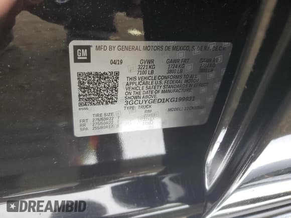 ✅ 2019 Chevrolet Silverado 1500 LTZ • VIN: 3GCUYGED1KG199931 • Lot: 69925864. Wystawiony na Copart z przebiegiem 28 884 mil. Bezpłatny archiwum sprzedaży aukcyjnych z USA i szczegółowy raport historii pojazdu na DreamBid. Zdjęcie 14.