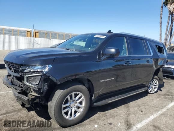 ✅ 2023 Chevrolet Suburban LS • VIN: 1GNSCBKDXPR148942 • Lot: 69675865. Listed on Copart with 81,844 mi. Free auction sales archive from the USA and detailed vehicle history report at DreamBid. Image 1.