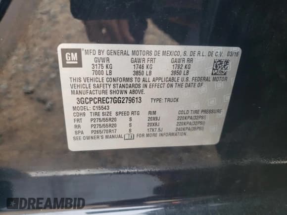 ✅ 2016 Chevrolet Silverado 1500 LT • VIN: 3GCPCREC7GG279613 • Лот: 65923794. Опубликован ранее на Copart с пробегом 153 653 миль. Бесплатный доступ к архиву аукционных продаж из США и подробный отчёт об истории автомобиля на DreamBid. Изображение 14.