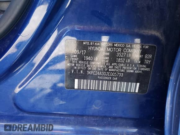 2018 Hyundai Accent SEL с VIN 3KPC24A30JE005733, выставлен на аукционе Copart как лот 42387504 с пробегом 127 400 миль миль и . История ставок и продаж доступна на DreamBid. Изображение 12.