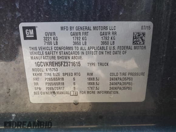 ✅ 2015 Chevrolet Silverado 1500 LT • VIN: 1GCVKREH5FZ371615 • Лот: 43590922. Опубликован ранее на IAAI с пробегом 117 774 миль. Бесплатный доступ к архиву аукционных продаж из США и подробный отчёт об истории автомобиля на DreamBid. Изображение 9.