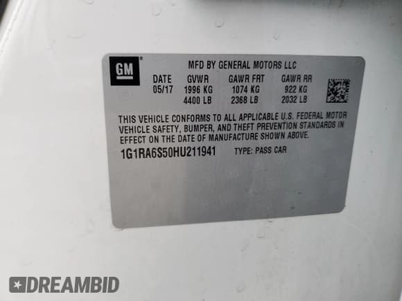 ✅ 2017 Chevrolet Volt LT • VIN: 1G1RA6S50HU211941 • Lot: 54055084. Wystawiony na Copart z przebiegiem 85 278 mil. Bezpłatny archiwum sprzedaży aukcyjnych z USA i szczegółowy raport historii pojazdu na DreamBid. Zdjęcie 12.