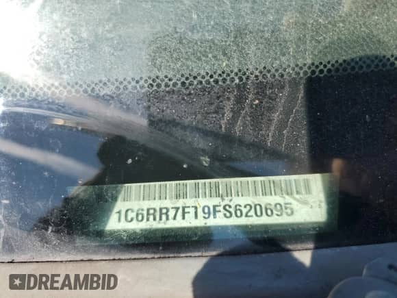 2015 Ram 1500 Express с VIN 1C6RR7FT9FS620695, выставлен на аукционе Copart как лот 68426995 с пробегом 200 846 миль миль и Списание • Salvage title. История ставок и продаж доступна на DreamBid. Изображение 12.