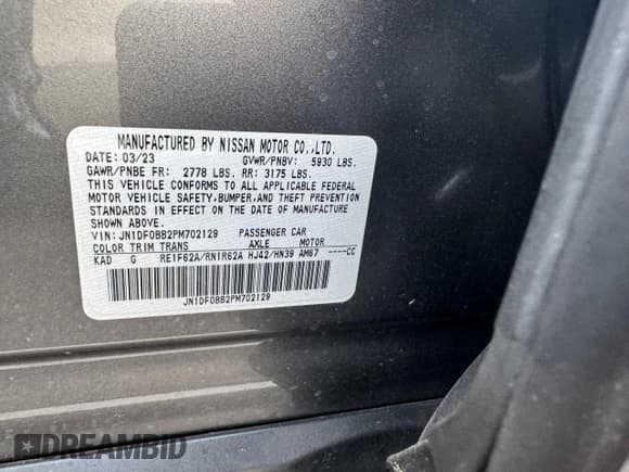 ✅ 2023 Nissan ARIYA Evolve+ • VIN: JN1DF0BB2PM702129 • Лот: 50915114. Опубликован ранее на Copart с пробегом 3 271 миль. Бесплатный доступ к архиву аукционных продаж из США и подробный отчёт об истории автомобиля на DreamBid. Изображение 10.