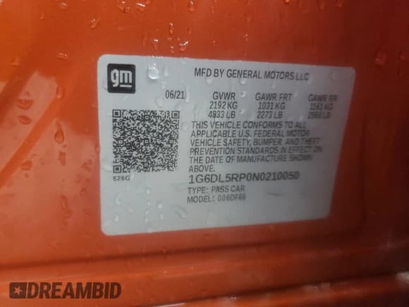 ✅ 2022 Cadillac CT4-V Blackwing • VIN: 1G6DL5RP0N0210050 • Lot: 82767355. Listed on Copart with 14,186 mi. Free auction sales archive from the USA and detailed vehicle history report at DreamBid. Image 13.