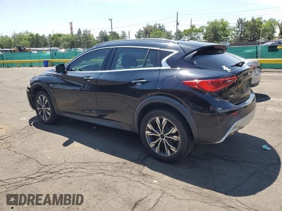 ✅ 2018 Infiniti QX30 Luxury • VIN: SJKCH5CR6JA056966 • Lot: 60676115. Listed on Copart with 112,948 mi. Free auction sales archive from the USA and detailed vehicle history report at DreamBid. Image 2.