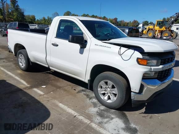 2021 Chevrolet Silverado 1500 Work Truck z VIN 3GCNWAEF8MG443375, wystawiony jako IAAI lot #43446311 z przebiegiem 66 704 mil mil oraz . Historia ofert i sprzedaży dostępna na DreamBid. Obrazek 1.