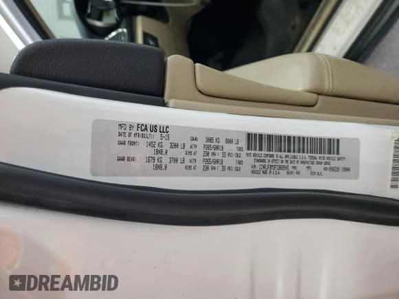 ✅ 2015 Jeep Grand Cherokee Limited • VIN: 1C4RJFBM3FC869545 • Лот: 67892635. Опубликован ранее на Copart с пробегом 127 588 миль. Бесплатный доступ к архиву аукционных продаж из США и подробный отчёт об истории автомобиля на DreamBid. Изображение 14.