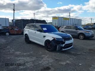 ✅ 2020 Land Rover Range Rover Sport SVR • VIN: SALWZ2RE9LA727591 • Lot: 43643137. Listed on IAAI with 45,476 mi. Free auction sales archive from the USA and detailed vehicle history report at DreamBid. Image 1.