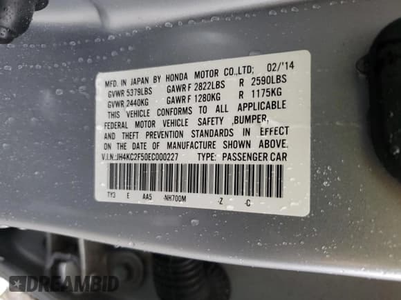 ✅ 2014 Acura RLX • VIN: JH4KC2F50EC000227 • Lot: 89926615. Listed on Copart with 144,124 mi. Free auction sales archive from the USA and detailed vehicle history report at DreamBid. Image 13.