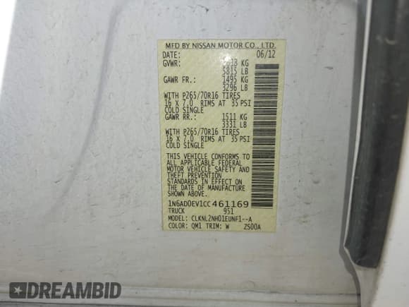 ✅ 2012 Nissan Frontier SV • VIN: 1N6AD0EV1CC461169 • Lot: 43693656. Wystawiony na IAAI z przebiegiem 161 101 mil. Bezpłatny archiwum sprzedaży aukcyjnych z USA i szczegółowy raport historii pojazdu na DreamBid. Zdjęcie 9.