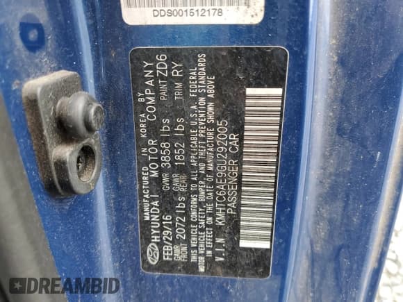 ✅ 2016 Hyundai Veloster Turbo • VIN: KMHTC6AE9GU292005 • Lot: 85584934. Wystawiony na Copart z przebiegiem 133 859 mil. Bezpłatny archiwum sprzedaży aukcyjnych z USA i szczegółowy raport historii pojazdu na DreamBid. Zdjęcie 12.