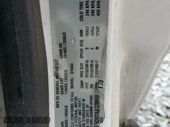 ✅ 2010 Chevrolet Colorado Work Truck • VIN: 1GCCSBD97A8129948 • Лот: 43842814. Опубликован ранее на Copart с пробегом 192 278 миль. Бесплатный доступ к архиву аукционных продаж из США и подробный отчёт об истории автомобиля на DreamBid. Изображение 12.