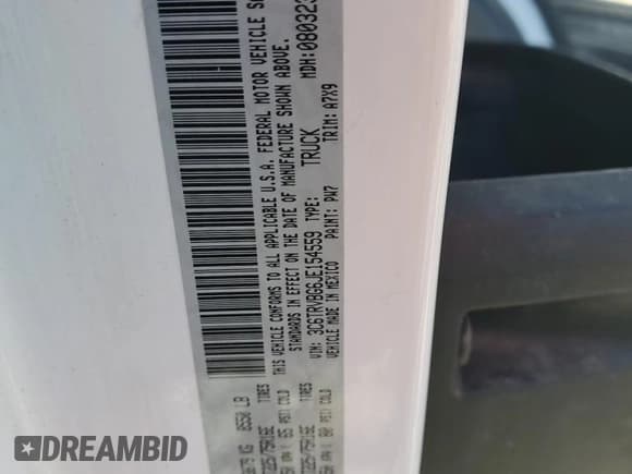 ✅ 2018 Ram ProMaster Cargo • VIN: 3C6TRVBG6JE154559 • Lot: 82402985. Wystawiony na Copart z przebiegiem Nie podano. Bezpłatny archiwum sprzedaży aukcyjnych z USA i szczegółowy raport historii pojazdu na DreamBid. Zdjęcie 13.