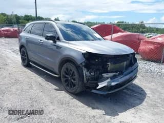 ✅ 2021 Kia Sorento SX Prestige • VIN: 5XYRK4LF7MG037510 • Lot: 42411887. Listed on IAAI with 54,778 mi. Free auction sales archive from the USA and detailed vehicle history report at DreamBid. Image 1.