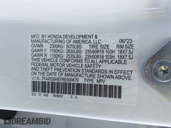 ✅ 2024 Honda CR-V Sport-L • VIN: 7FARS6H87RE000479 • Lot: 41077456. Wystawiony na IAAI z przebiegiem 18 480 mil. Bezpłatny archiwum sprzedaży aukcyjnych z USA i szczegółowy raport historii pojazdu na DreamBid. Zdjęcie 9.