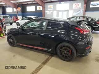 2020 Hyundai Veloster with VIN KMHT36AH0LU008068, listed as a Copart auction lot 68207004 with 73,794 mi miles and Salvage title. Bid and sale history available at DreamBid. Image 2.