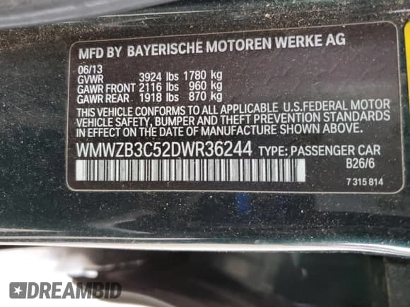 ✅ 2013 MINI Countryman • VIN: WMWZB3C52DWR36244 • Лот: 92277285. Опубликован ранее на Copart с пробегом 97 094 миль. Бесплатный доступ к архиву аукционных продаж из США и подробный отчёт об истории автомобиля на DreamBid. Изображение 13.