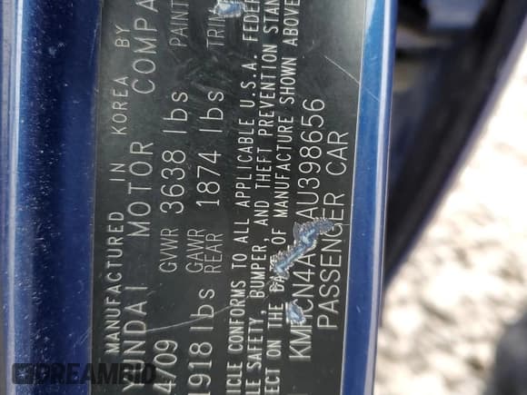 ✅ 2010 Hyundai Accent GLS • VIN: KMHCN4AC4AU398656 • Лот: 52563875. Опубликован ранее на Copart с пробегом 128 912 миль. Бесплатный доступ к архиву аукционных продаж из США и подробный отчёт об истории автомобиля на DreamBid. Изображение 13.