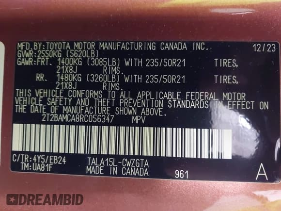 ✅ 2024 Lexus RX 350 • VIN: 2T2BAMCA8RC056347 • Lot: 43205385. Wystawiony na IAAI z przebiegiem 9 023 mil. Bezpłatny archiwum sprzedaży aukcyjnych z USA i szczegółowy raport historii pojazdu na DreamBid. Zdjęcie 9.