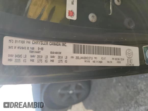 ✅ 2009 Dodge Challenger SE • VIN: 2B3LJ44V69H515716 • Lot: 70335234. Wystawiony na Copart z przebiegiem 255 192 mil. Bezpłatny archiwum sprzedaży aukcyjnych z USA i szczegółowy raport historii pojazdu na DreamBid. Zdjęcie 12.