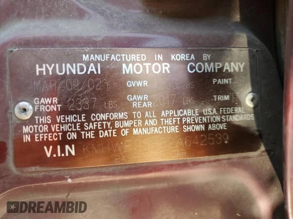 2002 Hyundai Sonata with VIN KMHWF25H62A642539, listed as a Copart auction lot 88089735 with 163,679 mi miles and Salvage title. Bid and sale history available at DreamBid. Image 14.