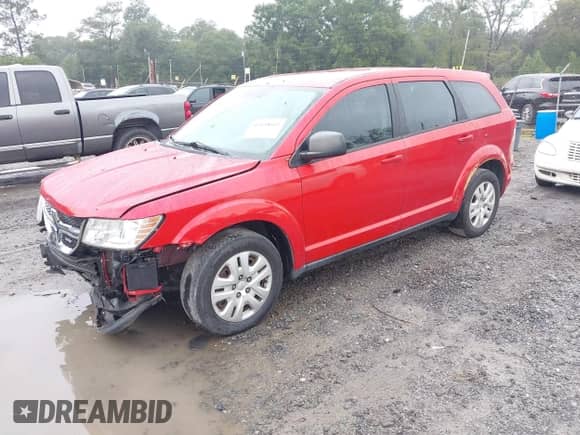 2015 Dodge Journey American Value z VIN 3C4PDCAB4FT720272, wystawiony jako IAAI lot #43438665 z przebiegiem 88 540 mil mil oraz . Historia ofert i sprzedaży dostępna na DreamBid. Obrazek 2.