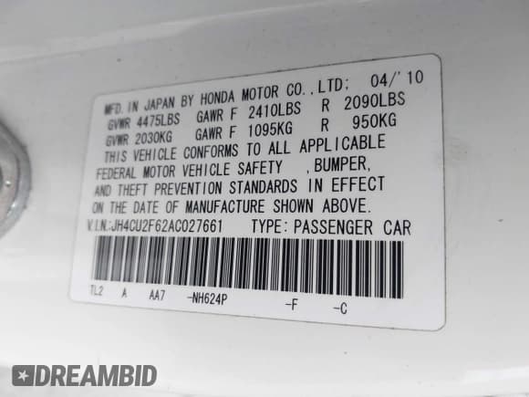 ✅ 2010 Acura TSX • VIN: JH4CU2F62AC027661 • Lot: 43749132. Wystawiony na IAAI z przebiegiem 177 033 mil. Bezpłatny archiwum sprzedaży aukcyjnych z USA i szczegółowy raport historii pojazdu na DreamBid. Zdjęcie 9.