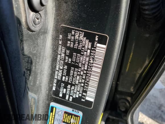 ✅ 2012 Hyundai Santa Fe Limited • VIN: 5XYZHDAG9CG159861 • Lot: 81720654. Listed on Copart with 188,181 mi. Free auction sales archive from the USA and detailed vehicle history report at DreamBid. Image 14.