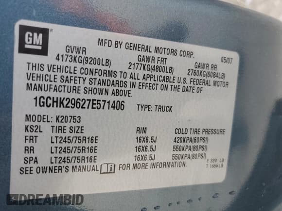 ✅ 2007 Chevrolet Silverado 2500HD 2LT • VIN: 1GCHK29627E571406 • Лот: 85560144. Опубликован ранее на Copart с пробегом 133 064 миль. Бесплатный доступ к архиву аукционных продаж из США и подробный отчёт об истории автомобиля на DreamBid. Изображение 12.