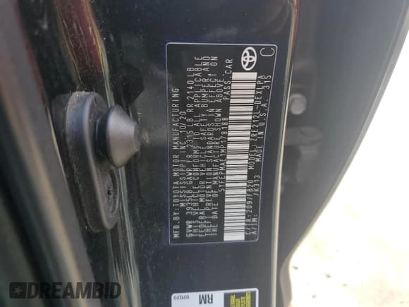 ✅ 2021 Toyota Corolla LE • VIN: 5YFEPMAE1MP178188 • Lot: 68779135. Listed on Copart with 85,994 mi. Free auction sales archive from the USA and detailed vehicle history report at DreamBid. Image 13.